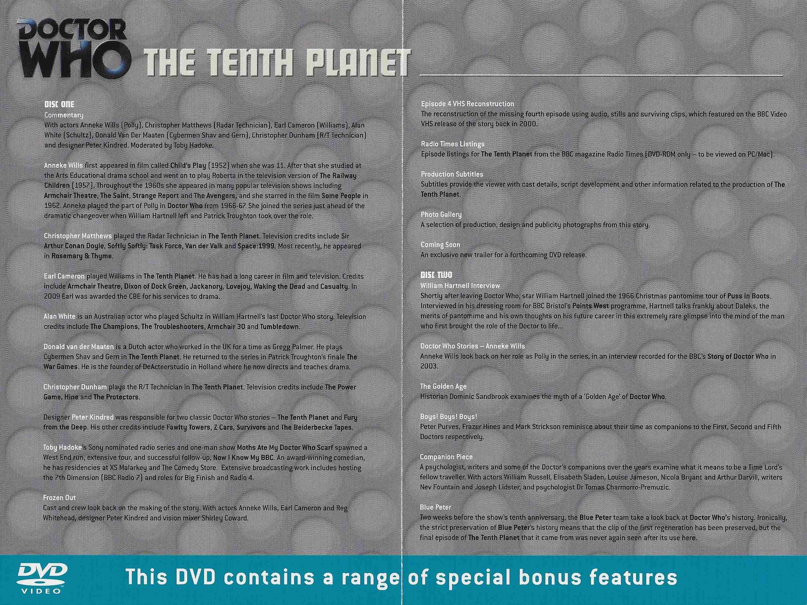 Inserts from BBCDVD 3382